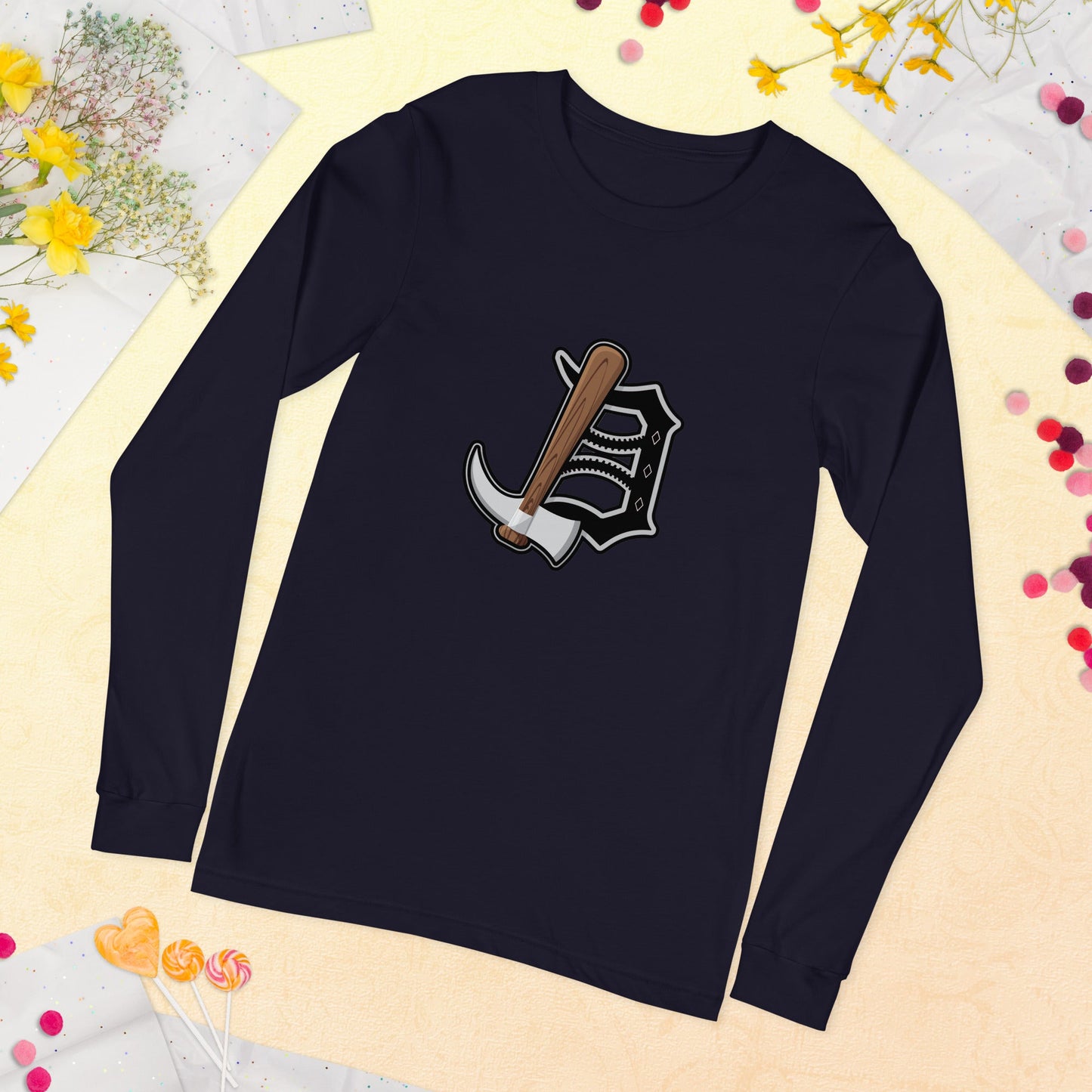 Detroit Diamond Jaxx Unisex Long Sleeve Tee Bat Club USA
