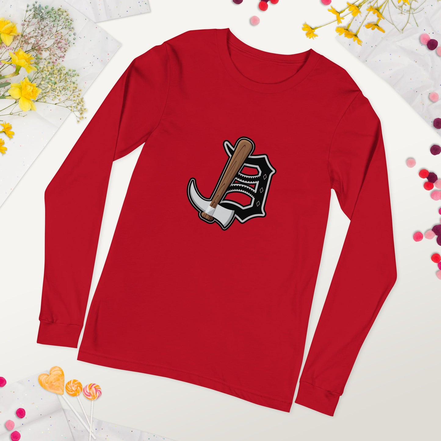 Detroit Diamond Jaxx Unisex Long Sleeve Tee Bat Club USA