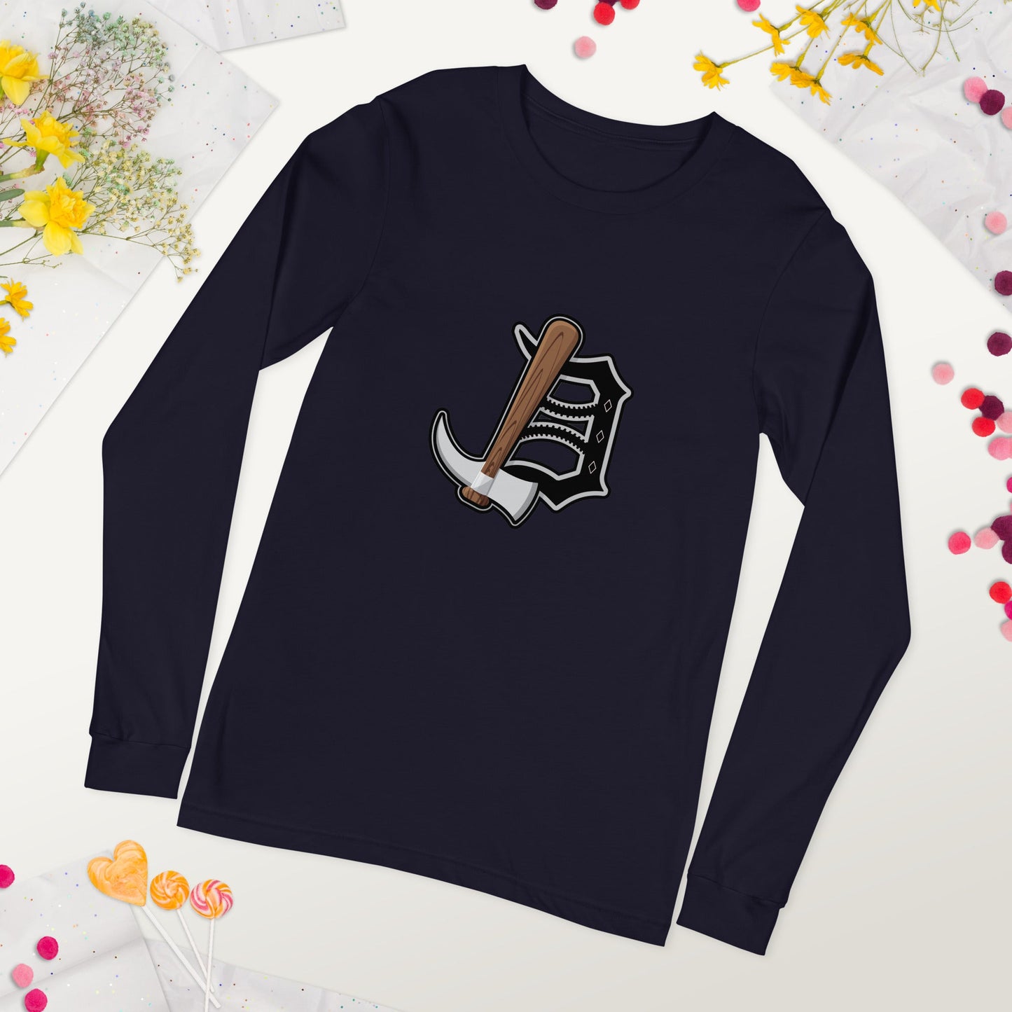 Detroit Diamond Jaxx Unisex Long Sleeve Tee Bat Club USA