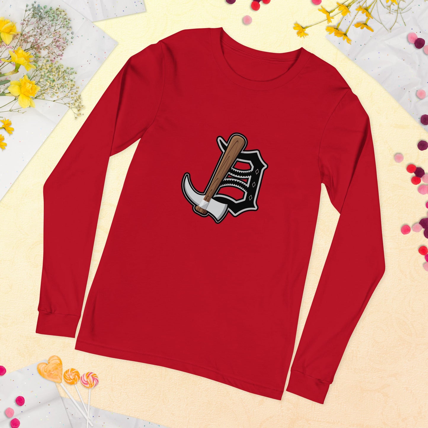 Detroit Diamond Jaxx Unisex Long Sleeve Tee Bat Club USA