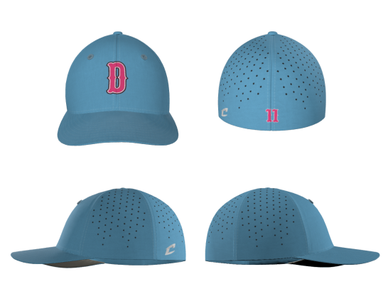 Diamond Jaxx Hats-Baby Blue Bat Club USA