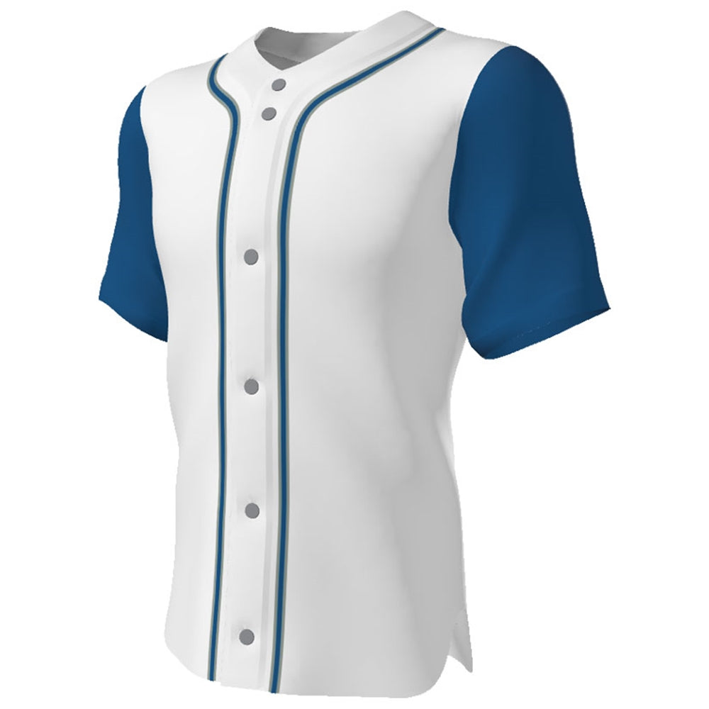 SUBLIMATED BASEBALL FULL BUTTON FITTED JERSEY - TEAM ADVANTAGE ONLY