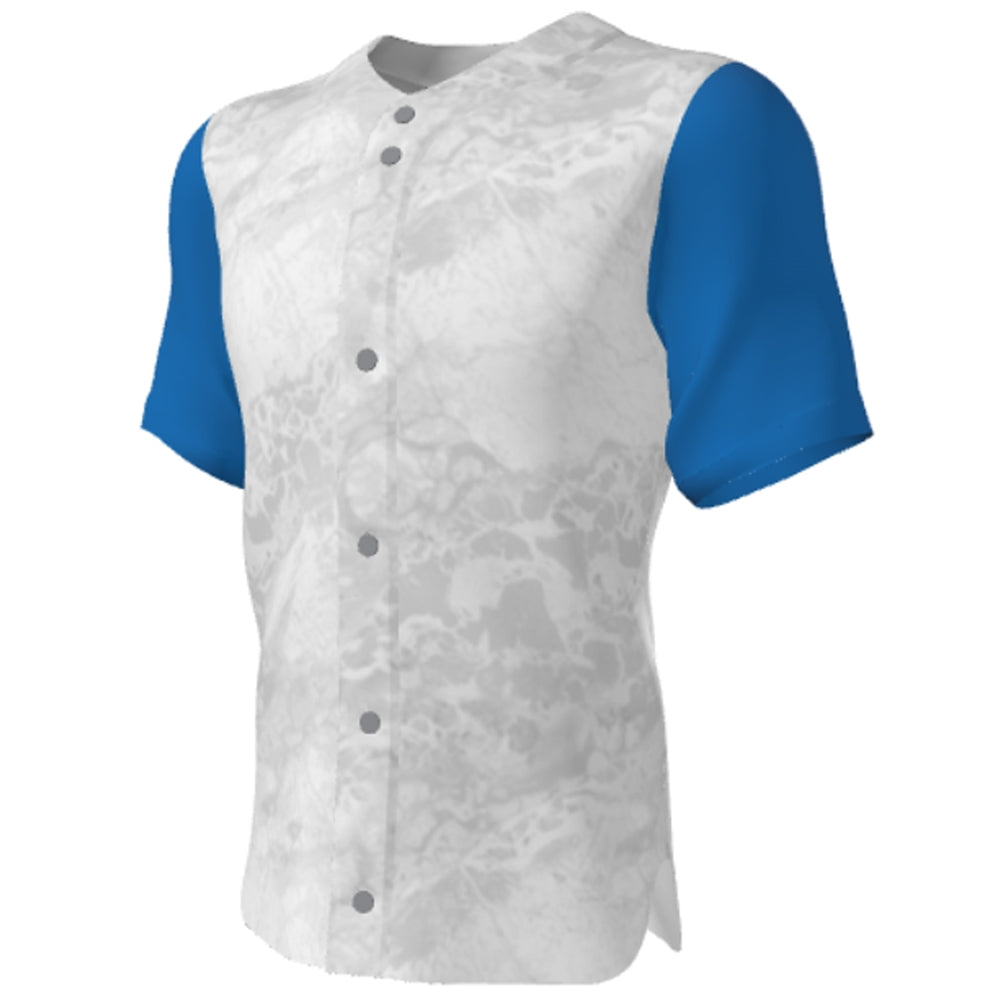 SUBLIMATED BASEBALL FULL BUTTON FITTED JERSEY - TEAM ADVANTAGE ONLY