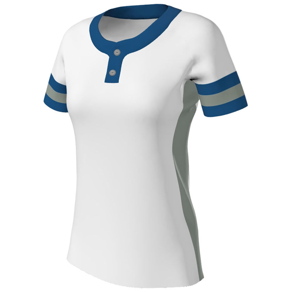 SUBLIMATED SOFTBALL TWO BUTTON OR V-NECK JERSEY - TEAM ADVANTAGE ONLY
