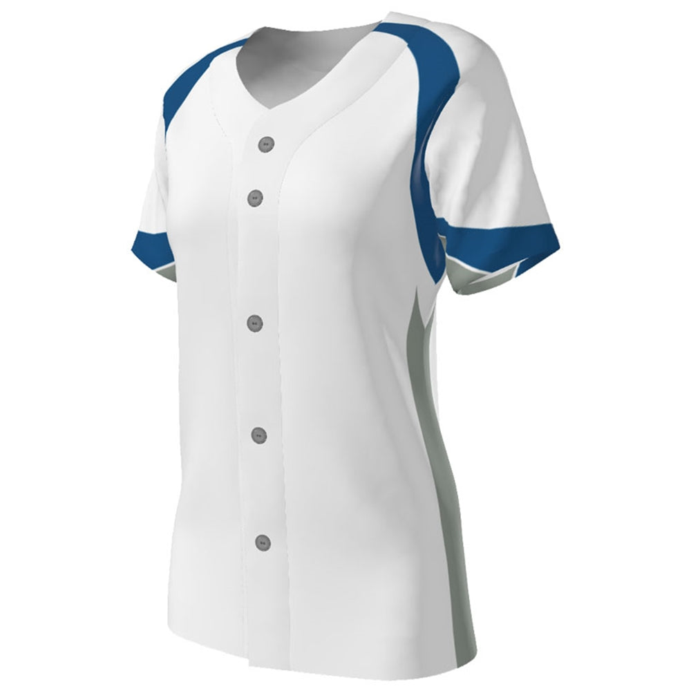 SUBLIMATED SOFTBALL FULL BUTTON FITTED JERSEY - TEAM ADVANTAGE ONLY
