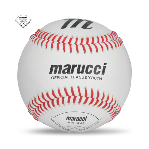 MARUCCI YOUTH OFFICIAL LEAGUE GAME BASEBALL - 12 PACK Bat Club USA