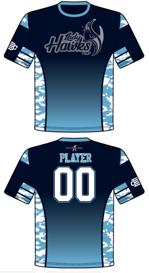 MTBS Lady Hawks Team & Fan Jersey Bat Club USA