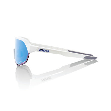 100% -S2 Matte White - HiPER Blue Multilayer Mirror Lens