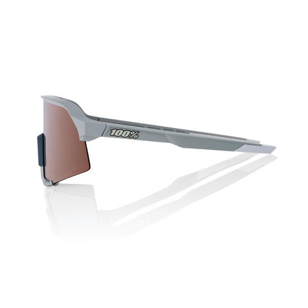 100% -S3 Soft Tact Stone Grey - HiPER Crimson Silver Mirror Lens