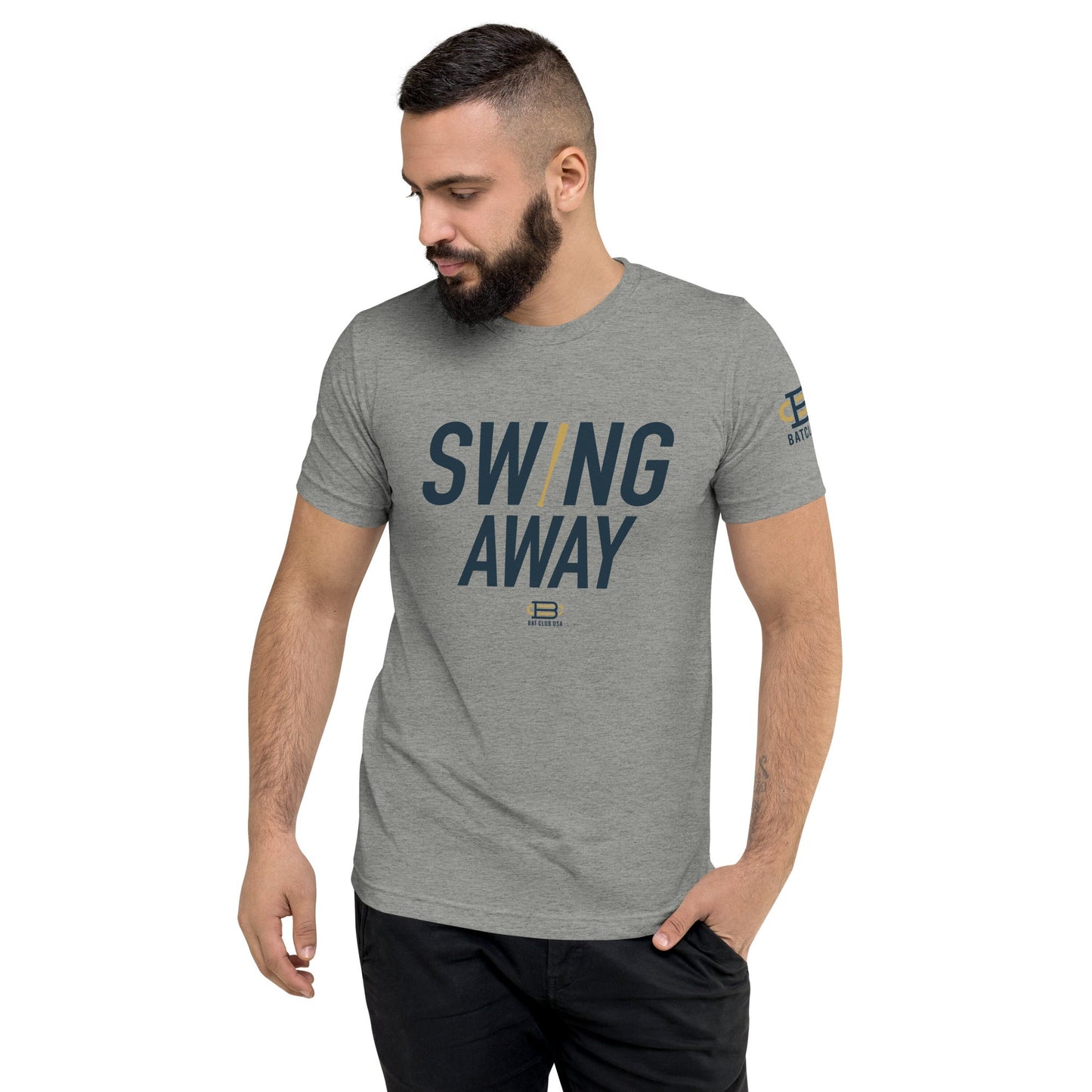Swing Away - Gray Short sleeve t-shirt Bat Club USA