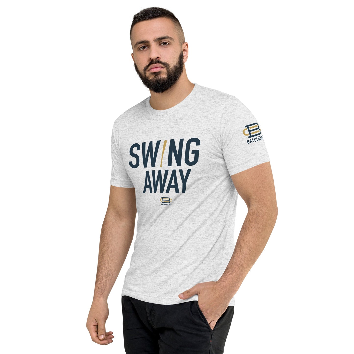 Swing Away - Gray Short sleeve t-shirt Bat Club USA