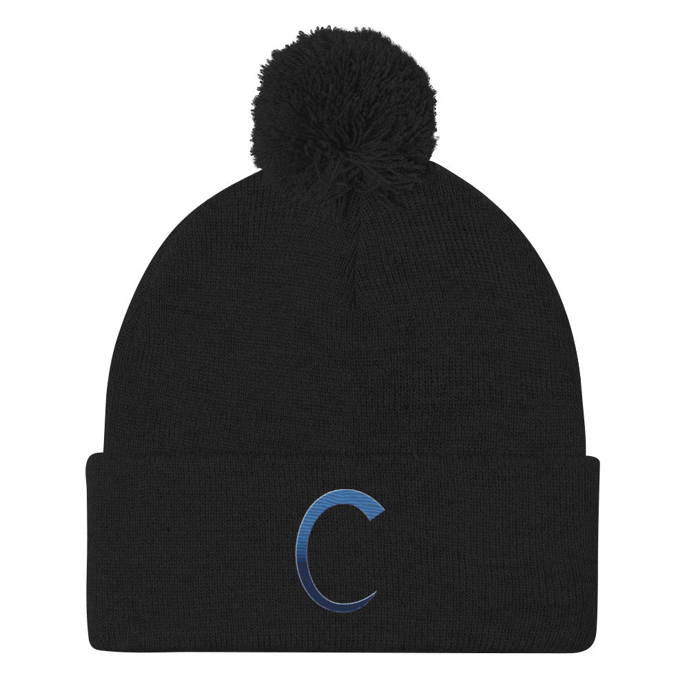 Carroll baseball Pom-Pom Beanie