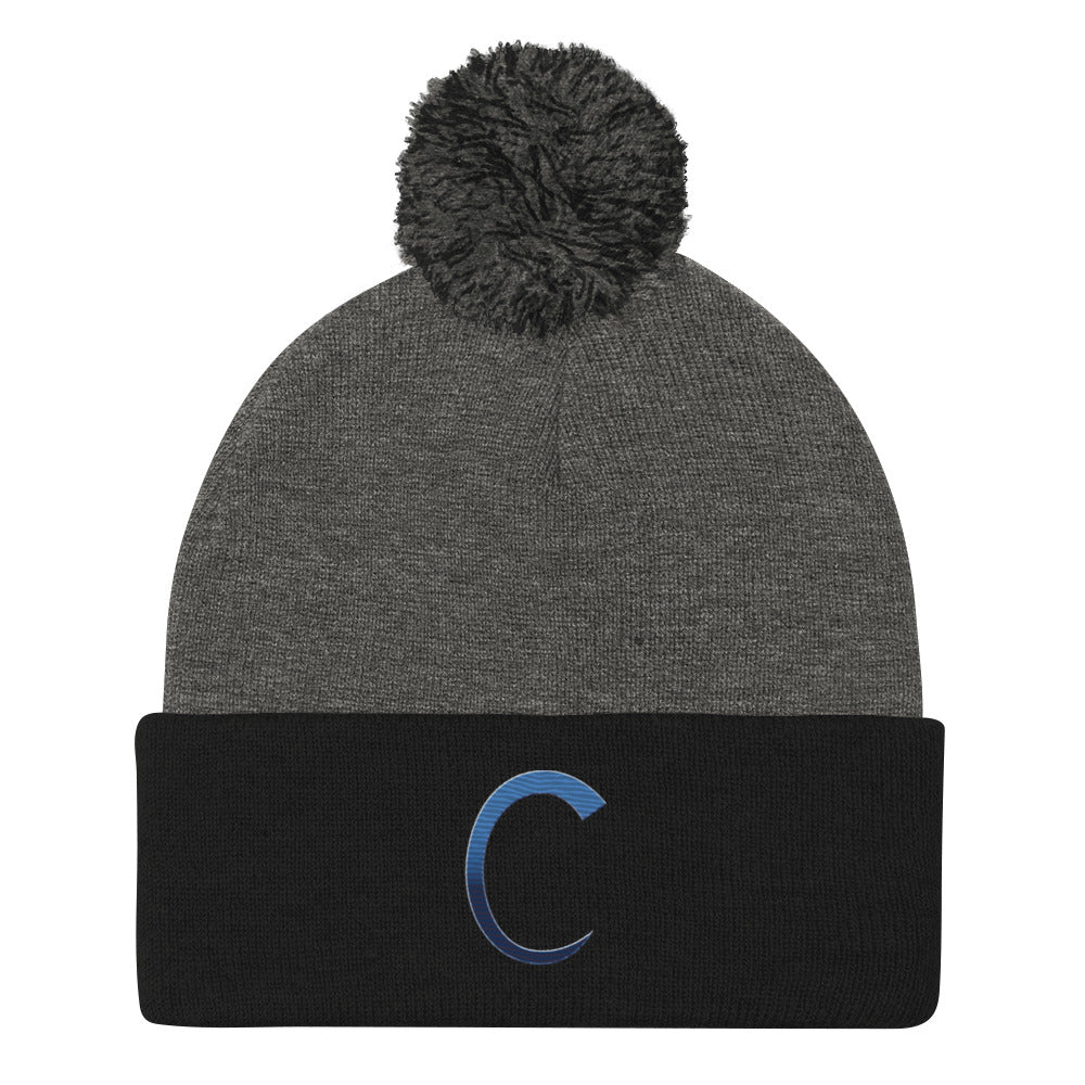 Carroll baseball Pom-Pom Beanie