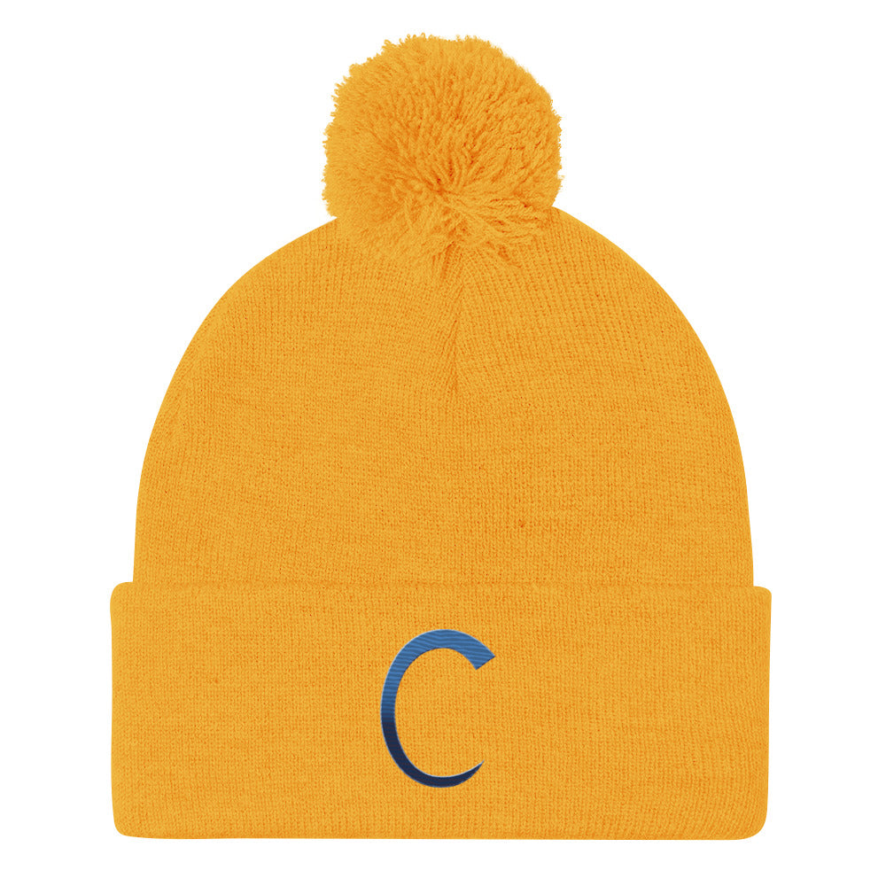 Carroll baseball Pom-Pom Beanie