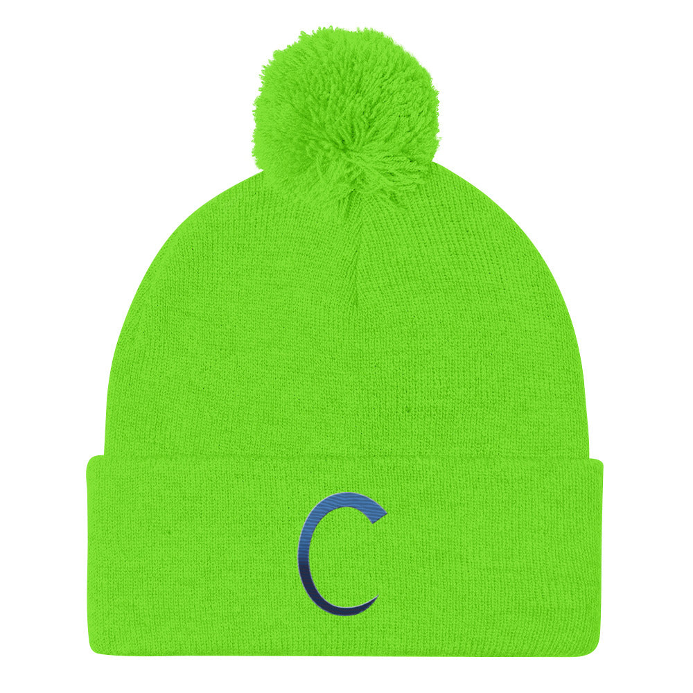 Carroll baseball Pom-Pom Beanie