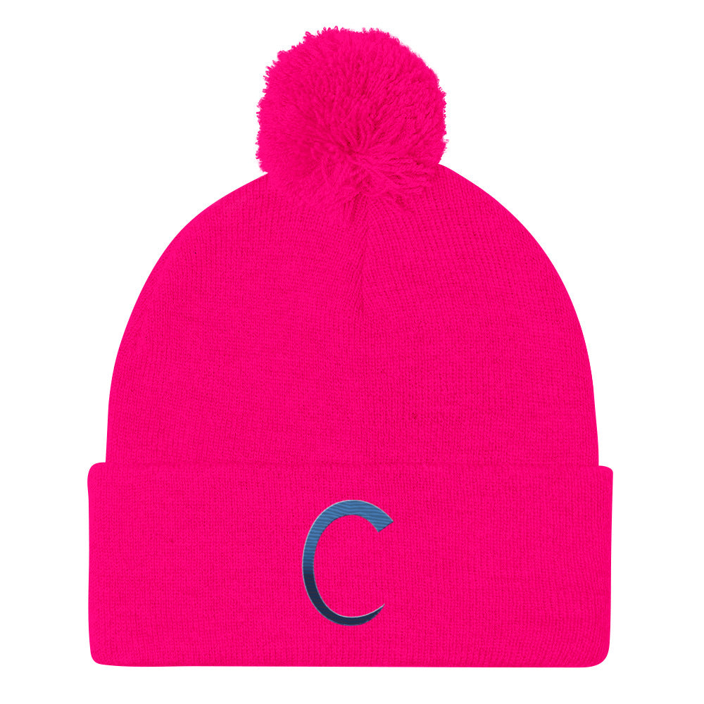 Carroll baseball Pom-Pom Beanie