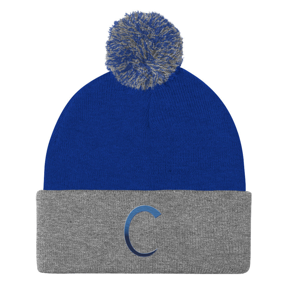 Carroll baseball Pom-Pom Beanie