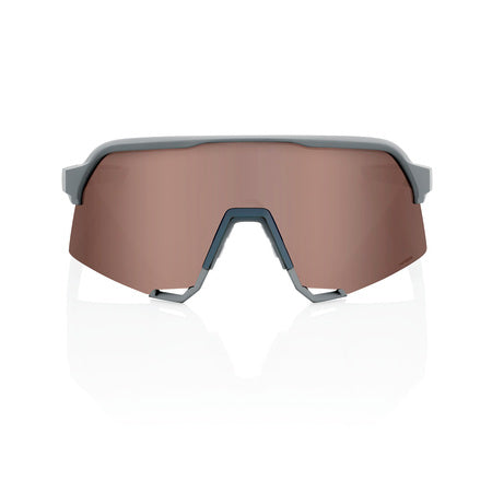 100% -S3 Soft Tact Stone Grey - HiPER Crimson Silver Mirror Lens - Team Store