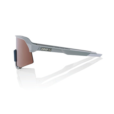 100% -S3 Soft Tact Stone Grey - HiPER Crimson Silver Mirror Lens - Team Store