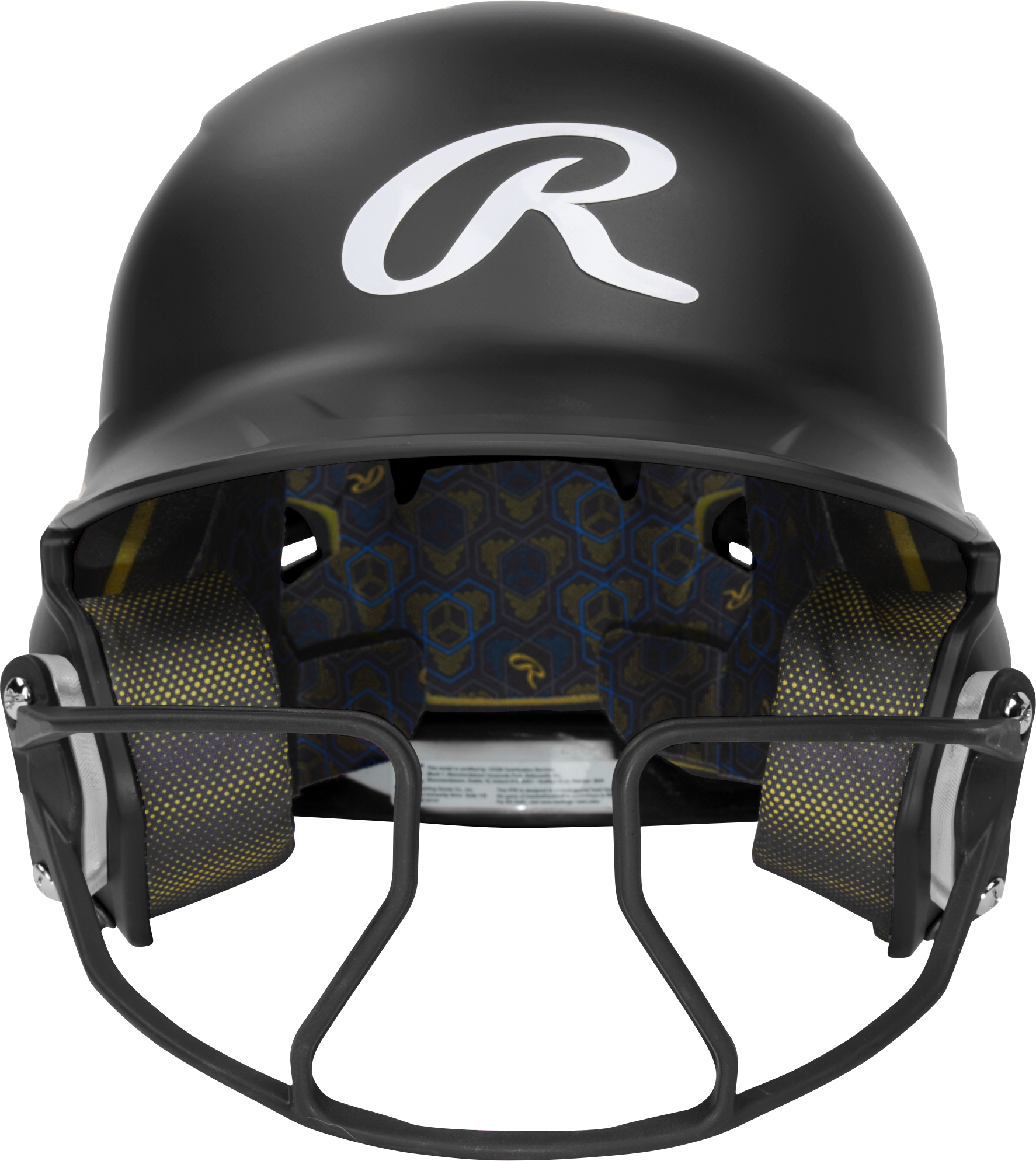 RAWLINGS MACH HI-VIZ SENIOR MATTE 1-TONE BATTING HELMET WITH ATTACHED VIZSBFG Bat Club USA