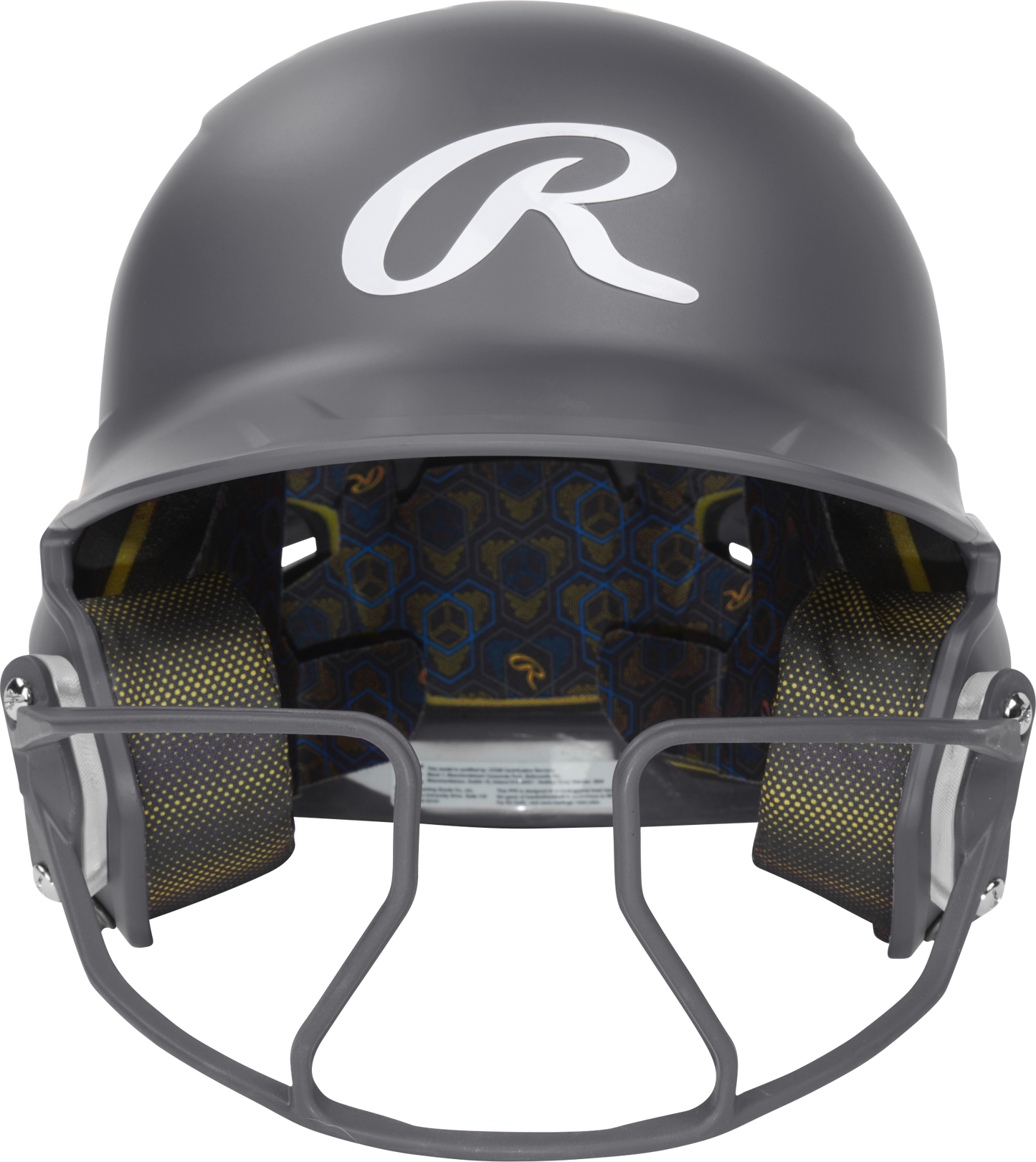 RAWLINGS MACH HI-VIZ SENIOR MATTE 1-TONE BATTING HELMET WITH ATTACHED VIZSBFG Bat Club USA