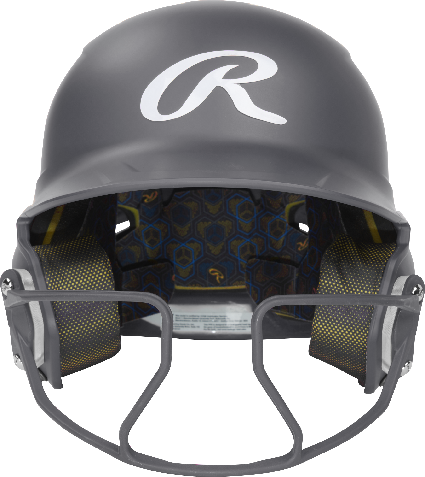 RAWLINGS MACH HI-VIZ SENIOR MATTE 1-TONE BATTING HELMET WITH ATTACHED VIZSBFG Bat Club USA