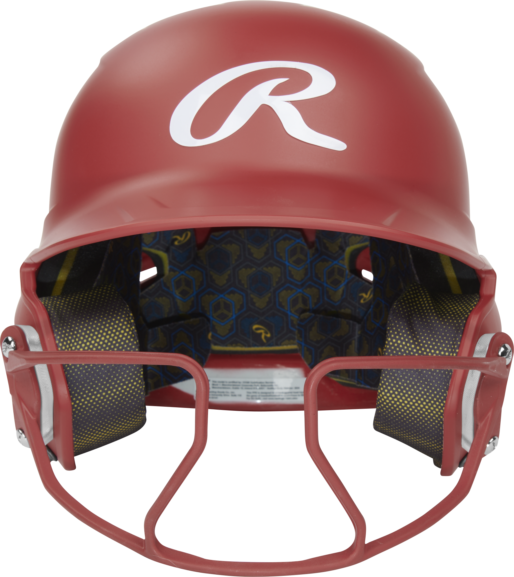 RAWLINGS MACH HI-VIZ SENIOR MATTE 1-TONE BATTING HELMET WITH ATTACHED VIZSBFG Bat Club USA