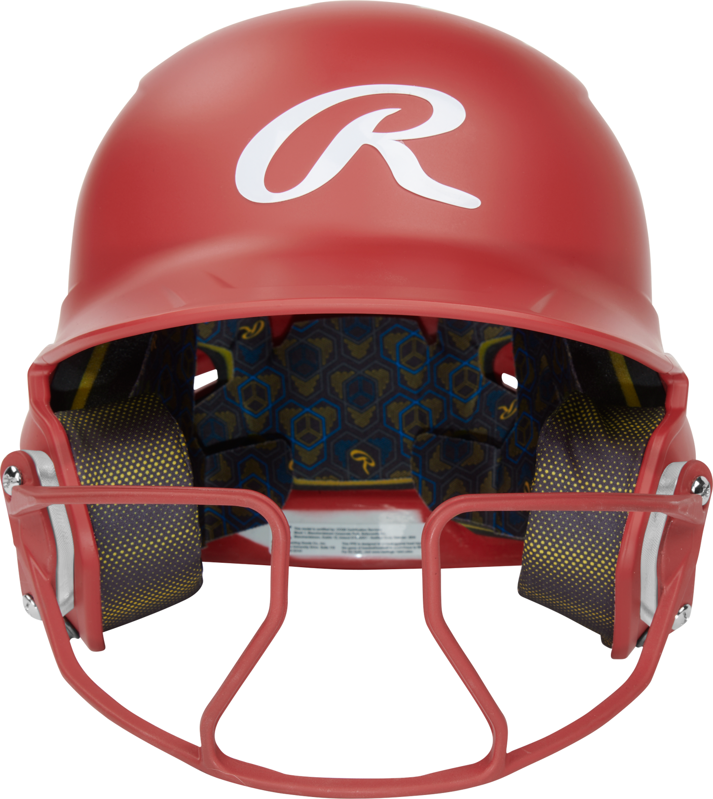 RAWLINGS MACH HI-VIZ JUNIOR MATTE 1-TONE BATTING HELMET WITH ATTACHED VIZSBFG Bat Club USA