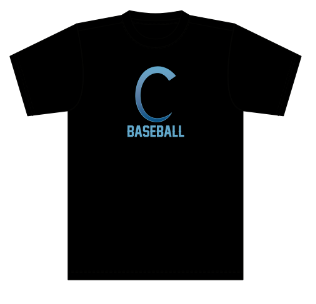 Baseball practice tee Black - Carroll Baseball