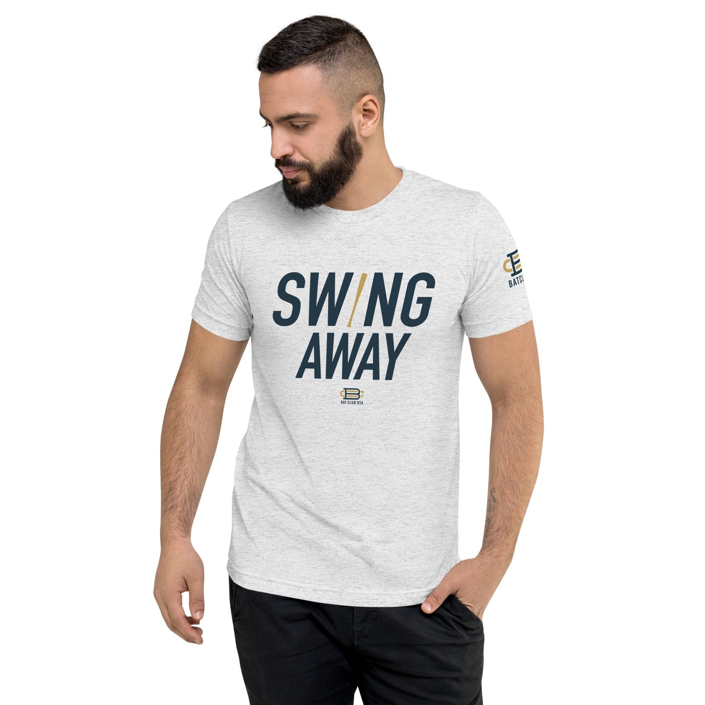 Swing Away - Gray Short sleeve t-shirt Bat Club USA