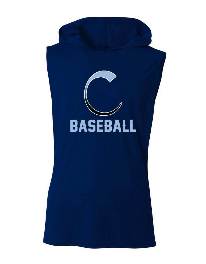 Carroll Baseball Sleeveless Hoodie Powered by Coolcore®