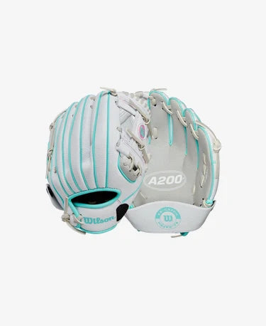 Wilson 2024 A200™ EZ CATCH™ WHITE 10” T-BALL GLOVE Bat Club USA