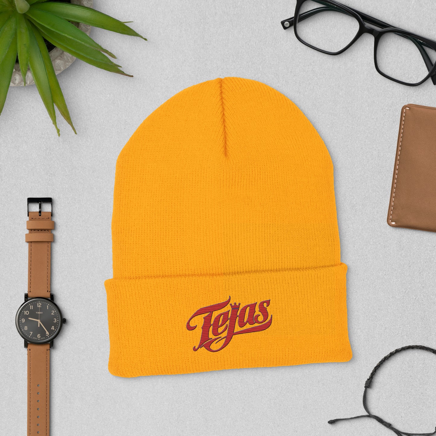 Tejas Baseball Cuffed Beanie Bat Club USA