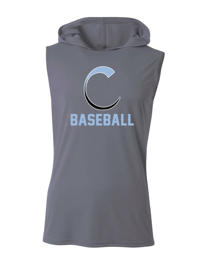 Carroll Baseball Sleeveless Hoodie Powered by Coolcore®