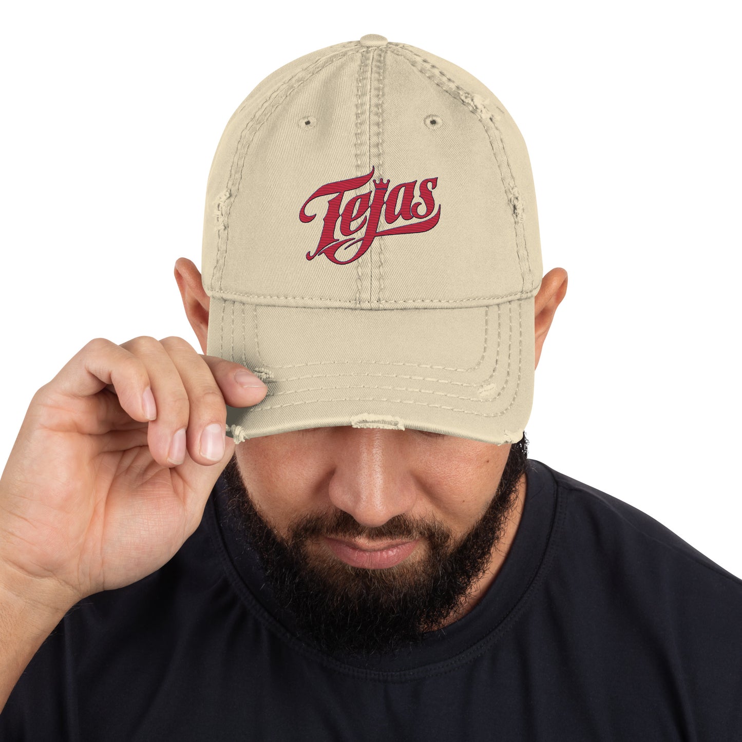 Tejas Baseball Distressed Dad Hat