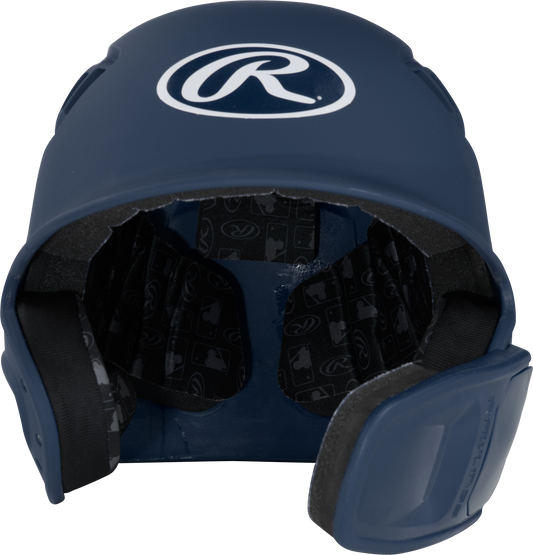 RAWLINGS R16 MATTE 1-TONE BASEBALL HELMET WITH REVERSIBLE EXTENSION Bat Club USA