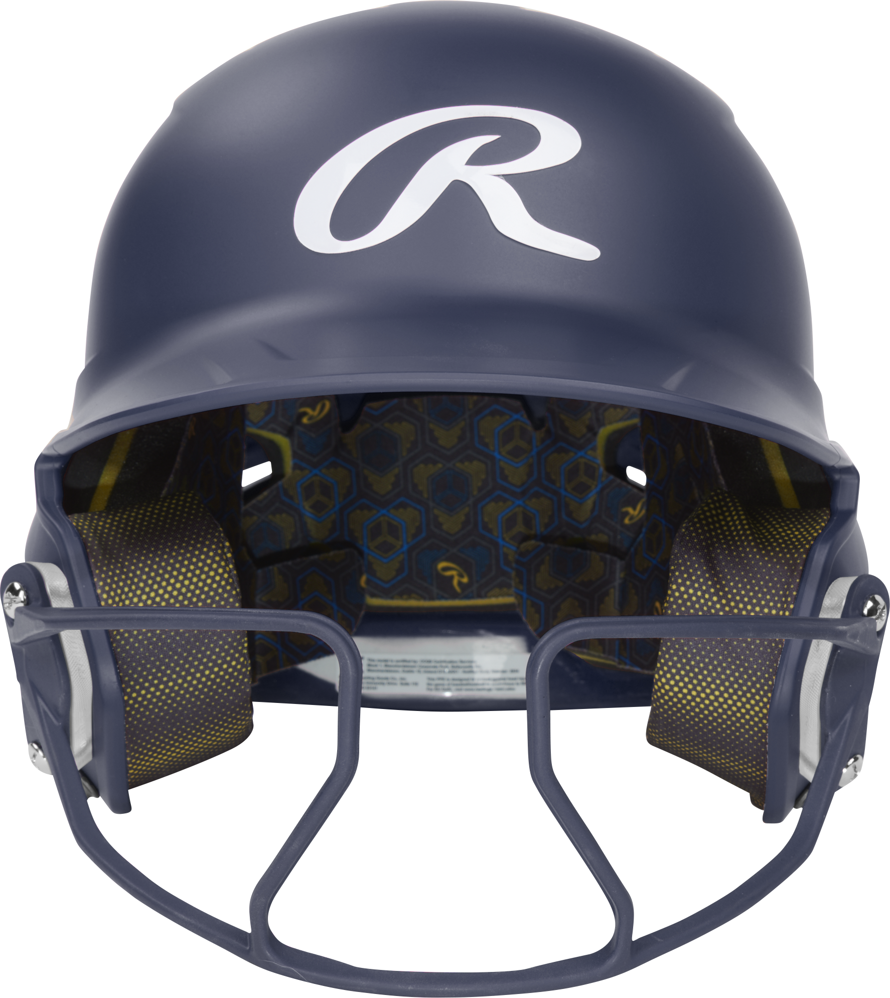 RAWLINGS MACH HI-VIZ SENIOR MATTE 1-TONE BATTING HELMET WITH ATTACHED VIZSBFG Bat Club USA