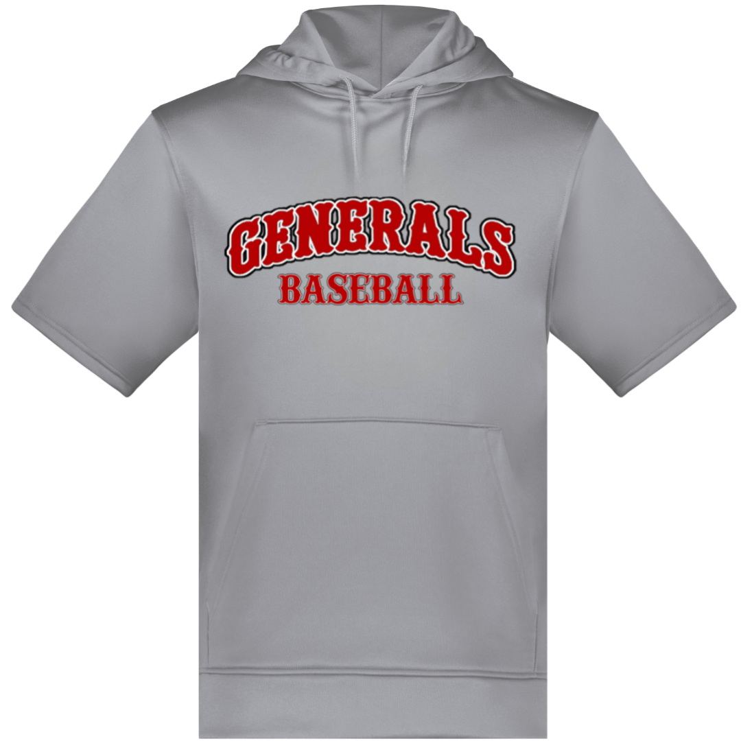 Wicking Fleece Short Sleeve Hoodie - BC Generals Baseball