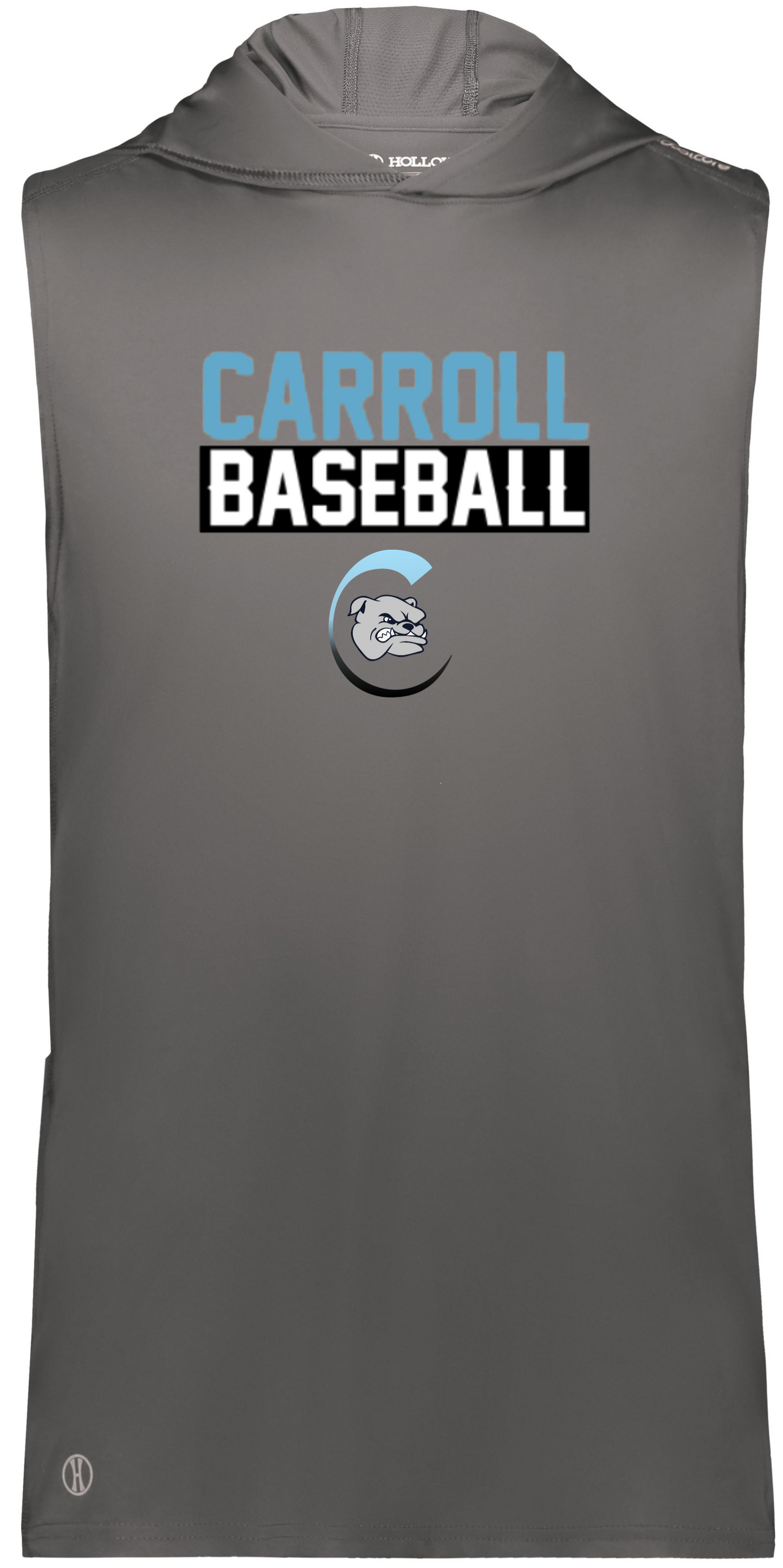 Carroll Baseball Sleeveless Hoodie Powered by Coolcore®