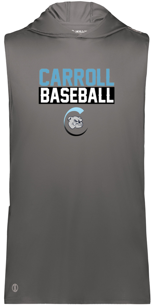 Carroll Baseball Sleeveless Hoodie Powered by Coolcore®