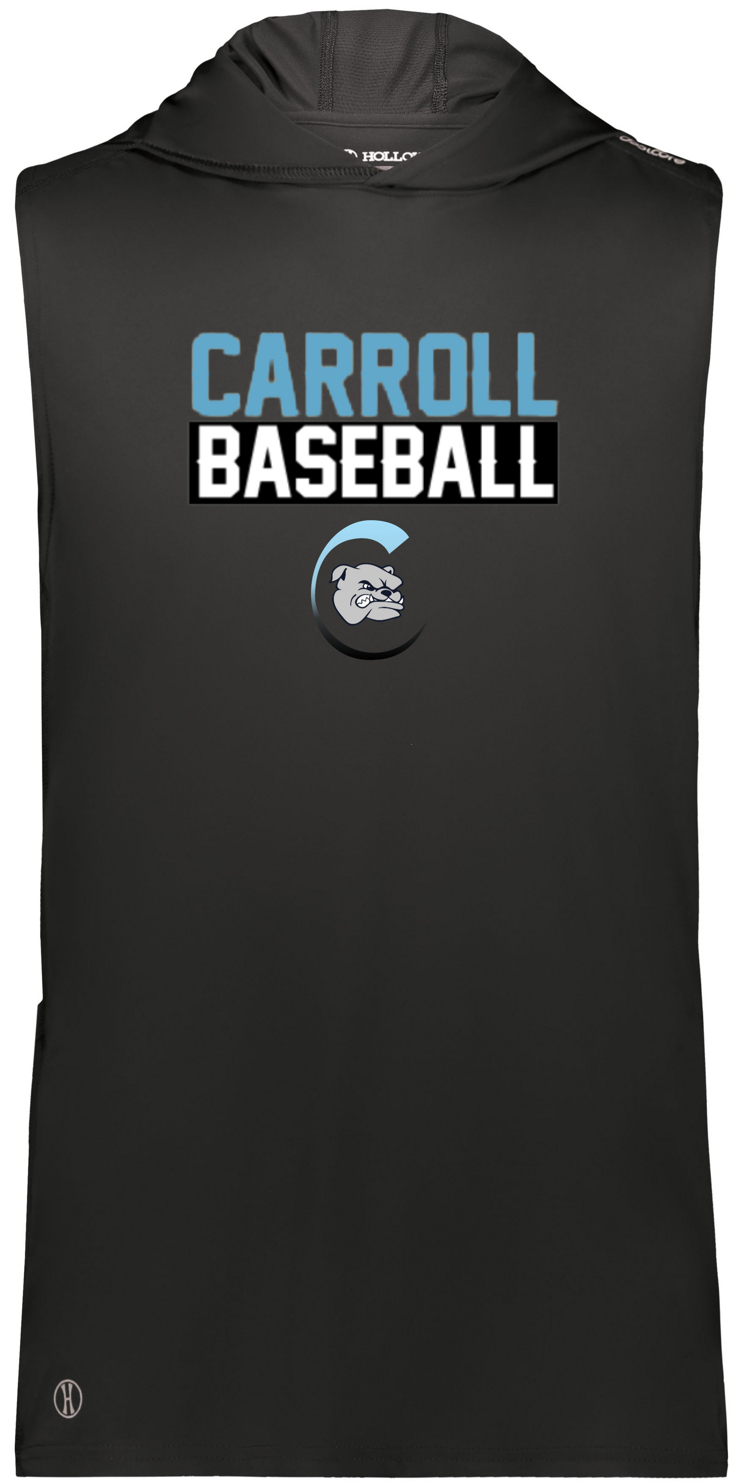 Carroll Baseball Sleeveless Hoodie Powered by Coolcore®