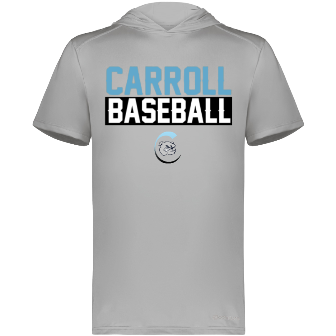 Carroll Baseball Short Sleeve Hoodie Powered by Coolcore®