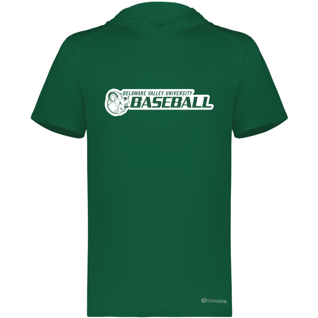 DVU Baseball Short Sleeve Hoodie Powered by Coolcore®