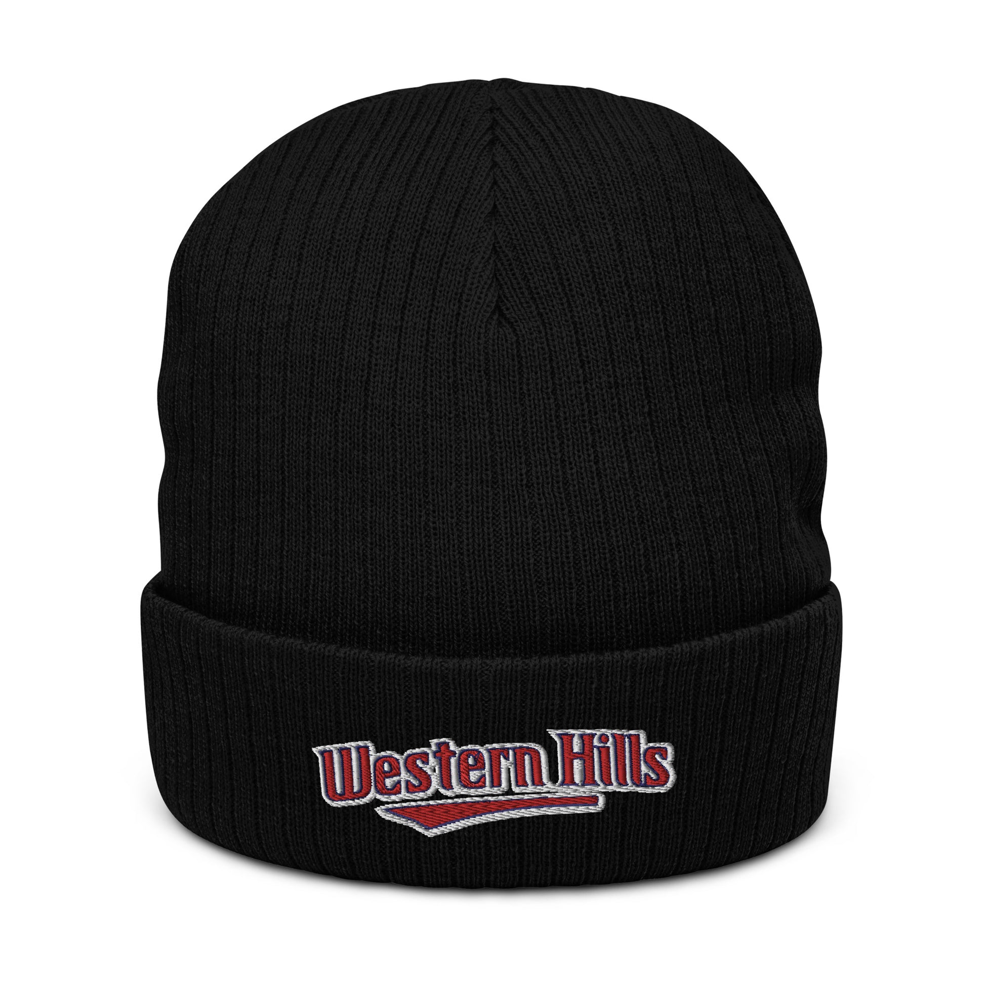 WHLL Script Ribbed knit beanie Bat Club USA