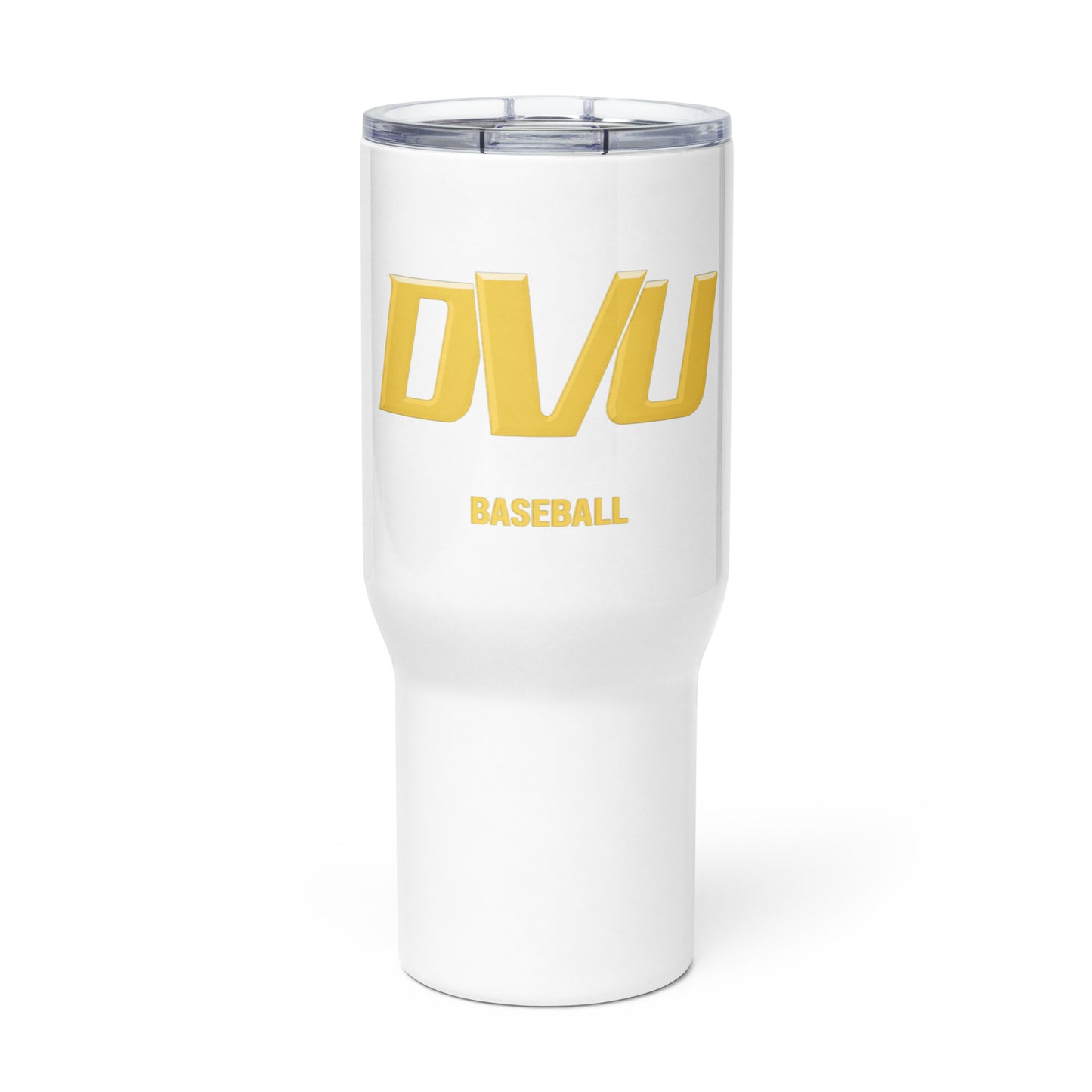 DVU Baseball Travel mug with a handle