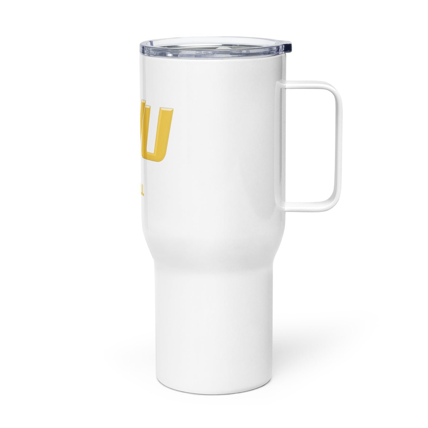 DVU Baseball Travel mug with a handle