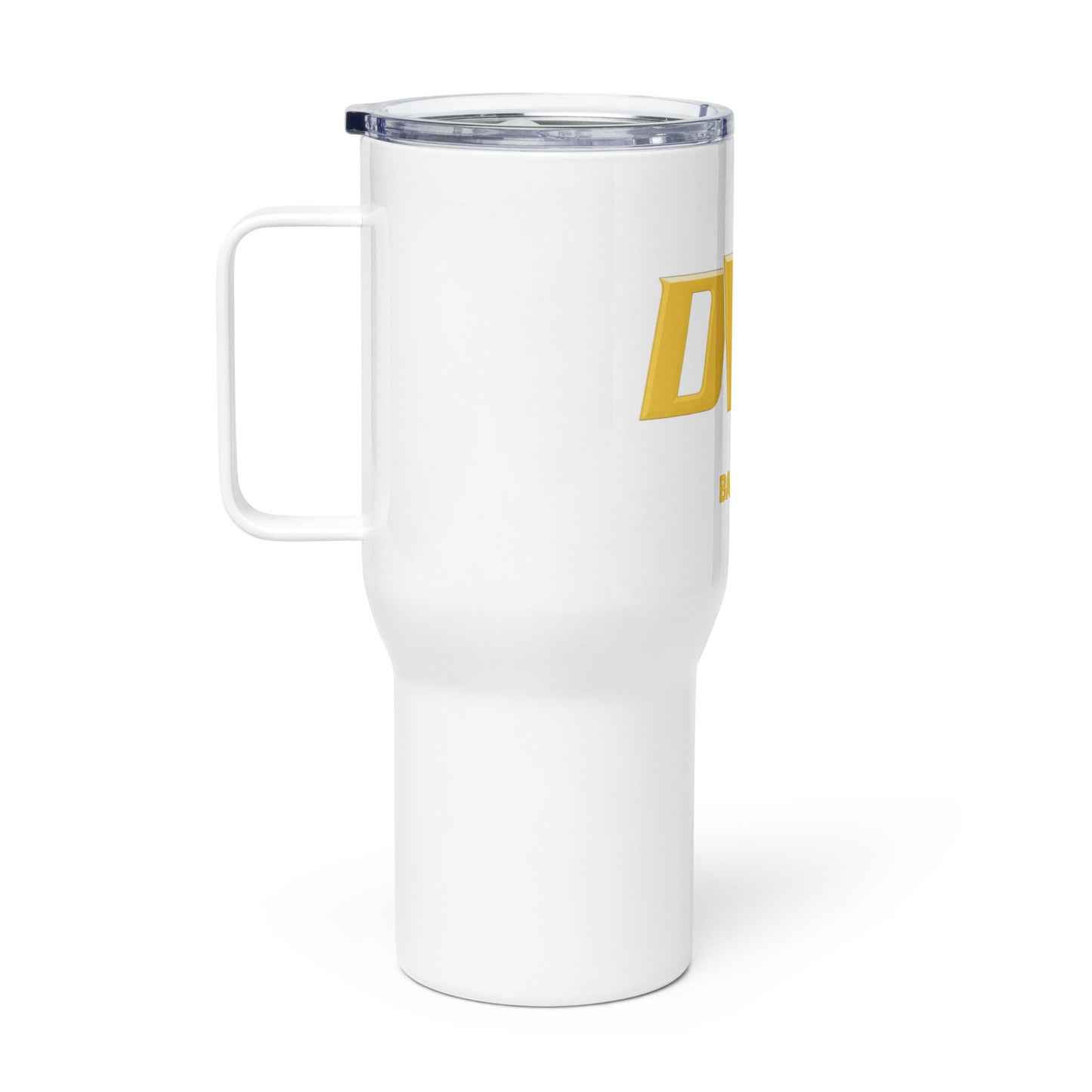 DVU Baseball Travel mug with a handle